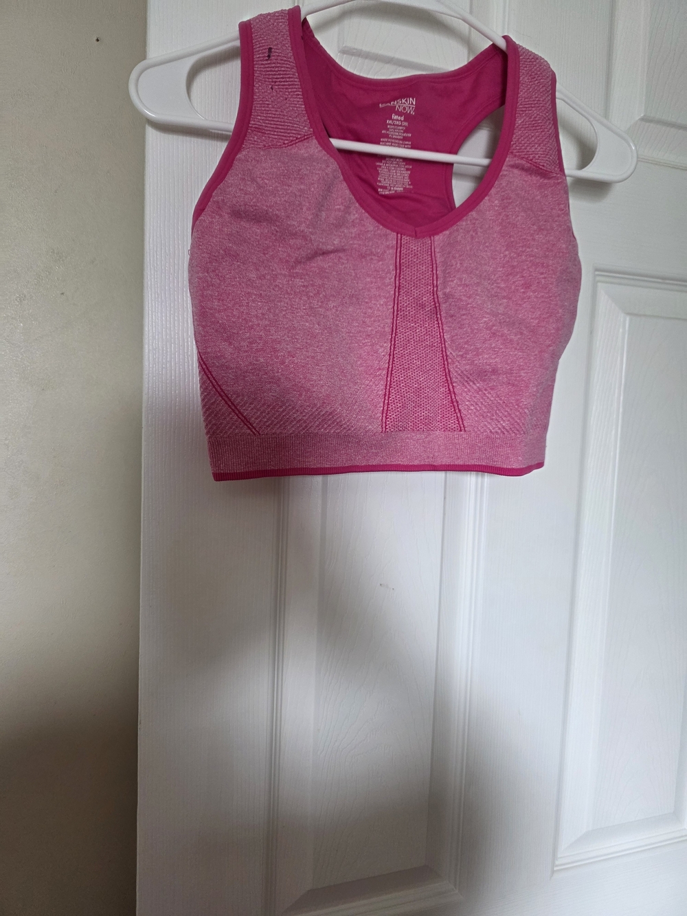 Pink Seamless Racerback Sports Bra